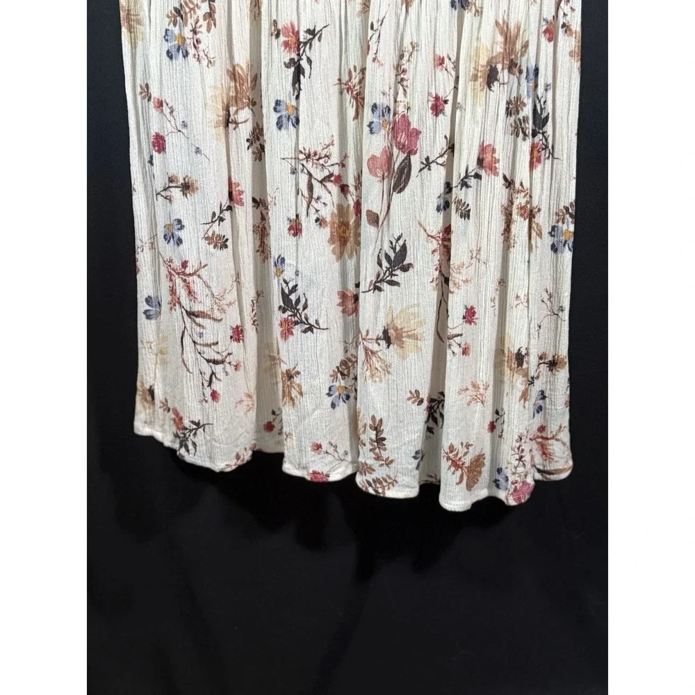Abercrombie & Fitch Floral Maxi Sundress‎ Tie Neckline Buttons Flowy Womens S